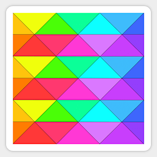 Neatly Rainbow Triangles Sticker